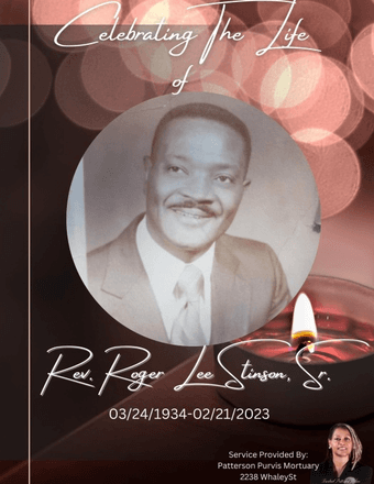 Rev. Roger Lee Stinson, Sr Obituary