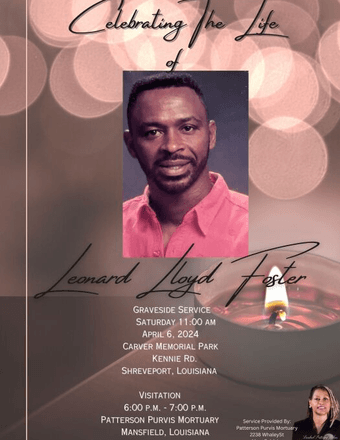 Leonard Lloyd Foster Obituary
