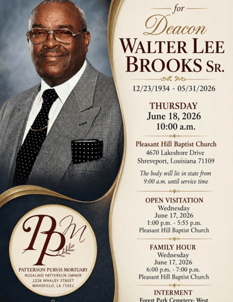 Walter Lee Brooks  Sr. Obituary